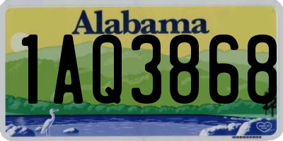 AL license plate 1AQ3868