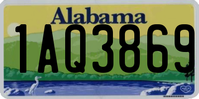 AL license plate 1AQ3869