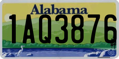 AL license plate 1AQ3876