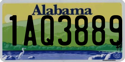 AL license plate 1AQ3889