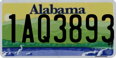 AL license plate 1AQ3893