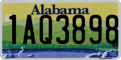 AL license plate 1AQ3898