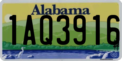 AL license plate 1AQ3916