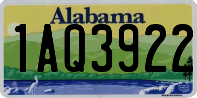 AL license plate 1AQ3922