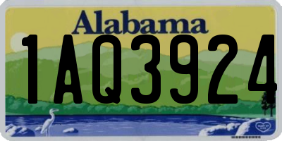 AL license plate 1AQ3924