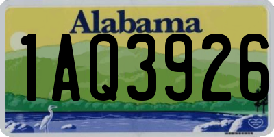 AL license plate 1AQ3926