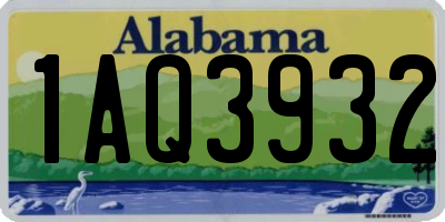 AL license plate 1AQ3932