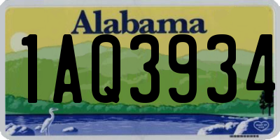 AL license plate 1AQ3934