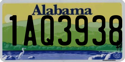 AL license plate 1AQ3938