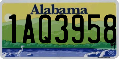 AL license plate 1AQ3958