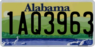 AL license plate 1AQ3963