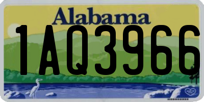 AL license plate 1AQ3966
