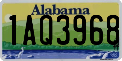 AL license plate 1AQ3968
