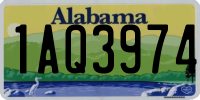 AL license plate 1AQ3974