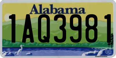 AL license plate 1AQ3981