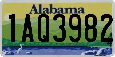 AL license plate 1AQ3982