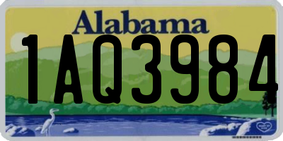 AL license plate 1AQ3984