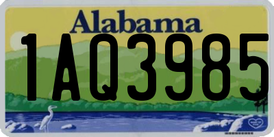 AL license plate 1AQ3985