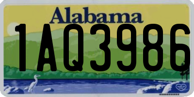 AL license plate 1AQ3986