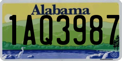 AL license plate 1AQ3987