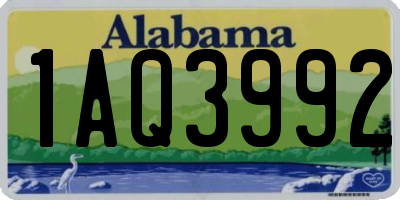 AL license plate 1AQ3992