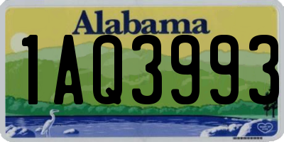 AL license plate 1AQ3993