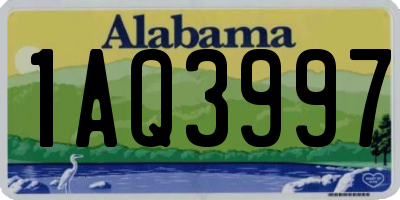 AL license plate 1AQ3997