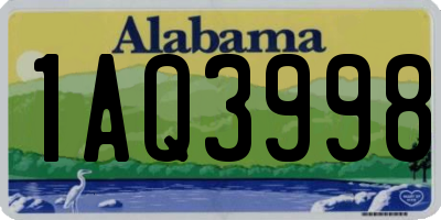 AL license plate 1AQ3998