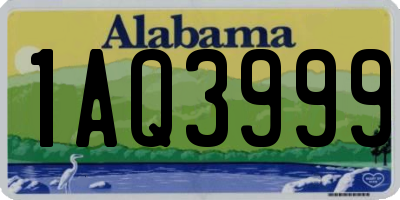 AL license plate 1AQ3999