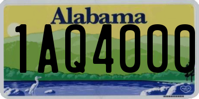 AL license plate 1AQ4000