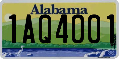 AL license plate 1AQ4001