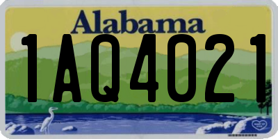 AL license plate 1AQ4021