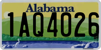 AL license plate 1AQ4026