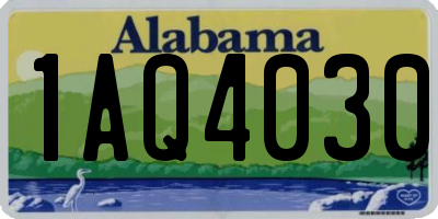AL license plate 1AQ4030