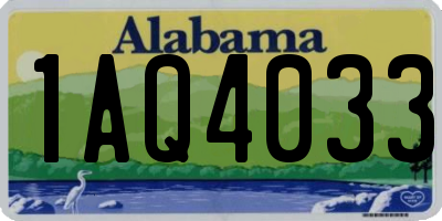 AL license plate 1AQ4033