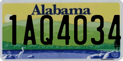AL license plate 1AQ4034