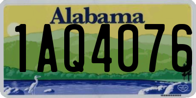 AL license plate 1AQ4076