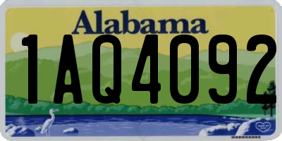 AL license plate 1AQ4092