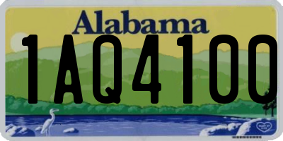 AL license plate 1AQ4100