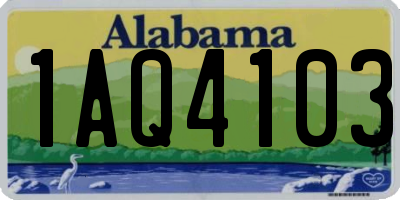 AL license plate 1AQ4103
