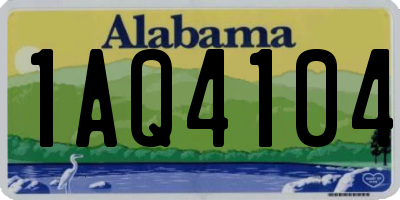 AL license plate 1AQ4104