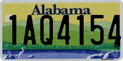 AL license plate 1AQ4154