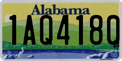 AL license plate 1AQ4180