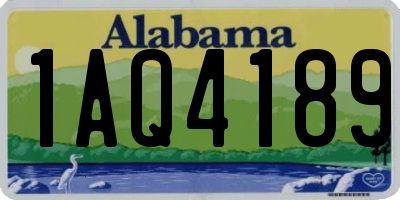 AL license plate 1AQ4189