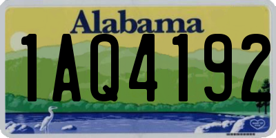 AL license plate 1AQ4192