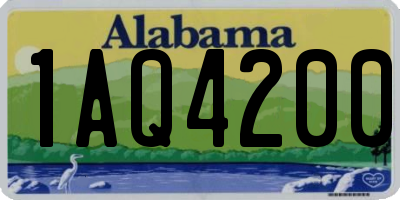 AL license plate 1AQ4200