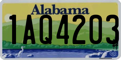 AL license plate 1AQ4203