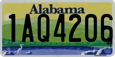 AL license plate 1AQ4206