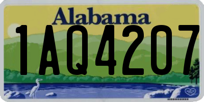 AL license plate 1AQ4207