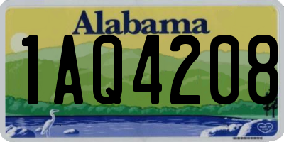 AL license plate 1AQ4208
